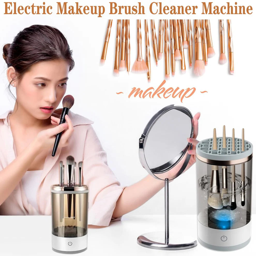 Electric Makeup Brush Cleaner Kit with UV Light