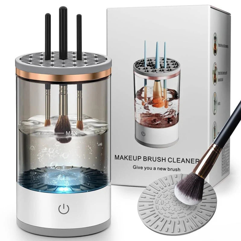Electric Makeup Brush Cleaner Kit with UV Light