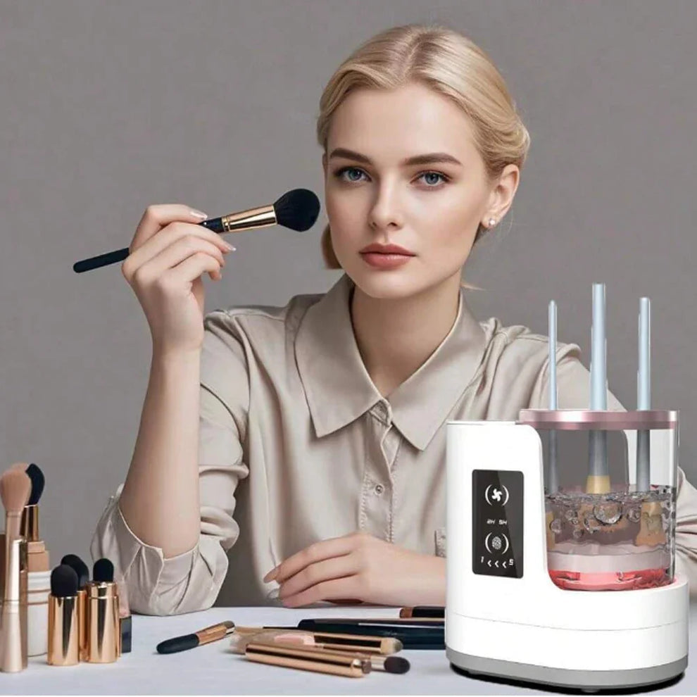 Electric Makeup Brush Cleaner Kit with UV Light