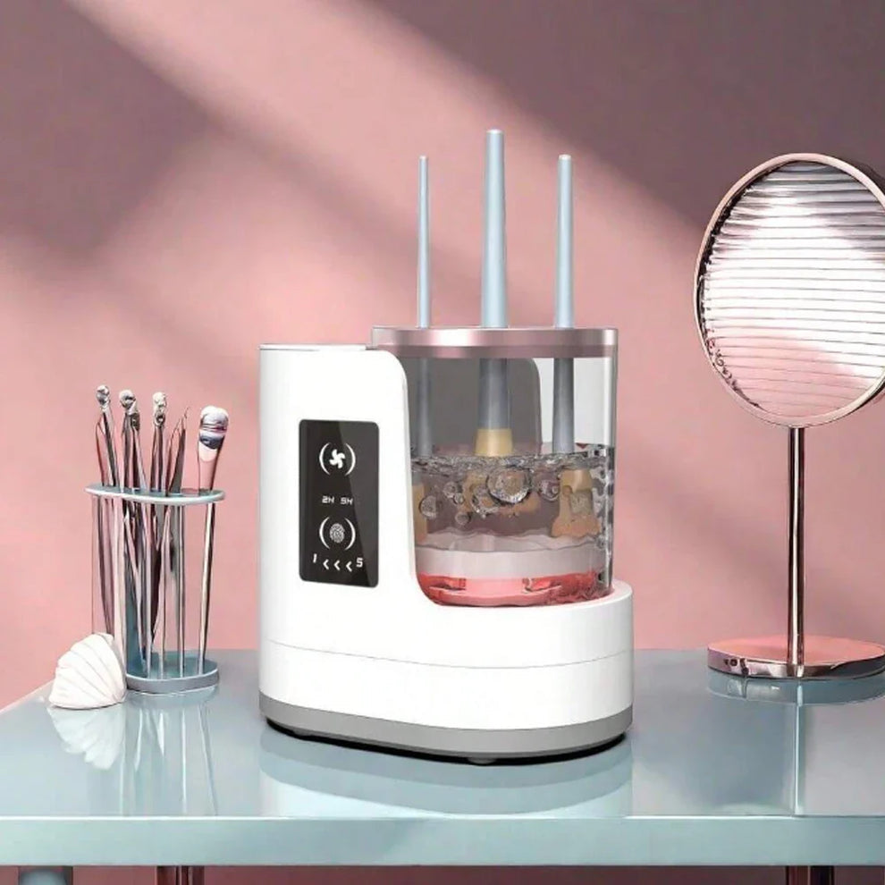 Electric Makeup Brush Cleaner Kit with UV Light