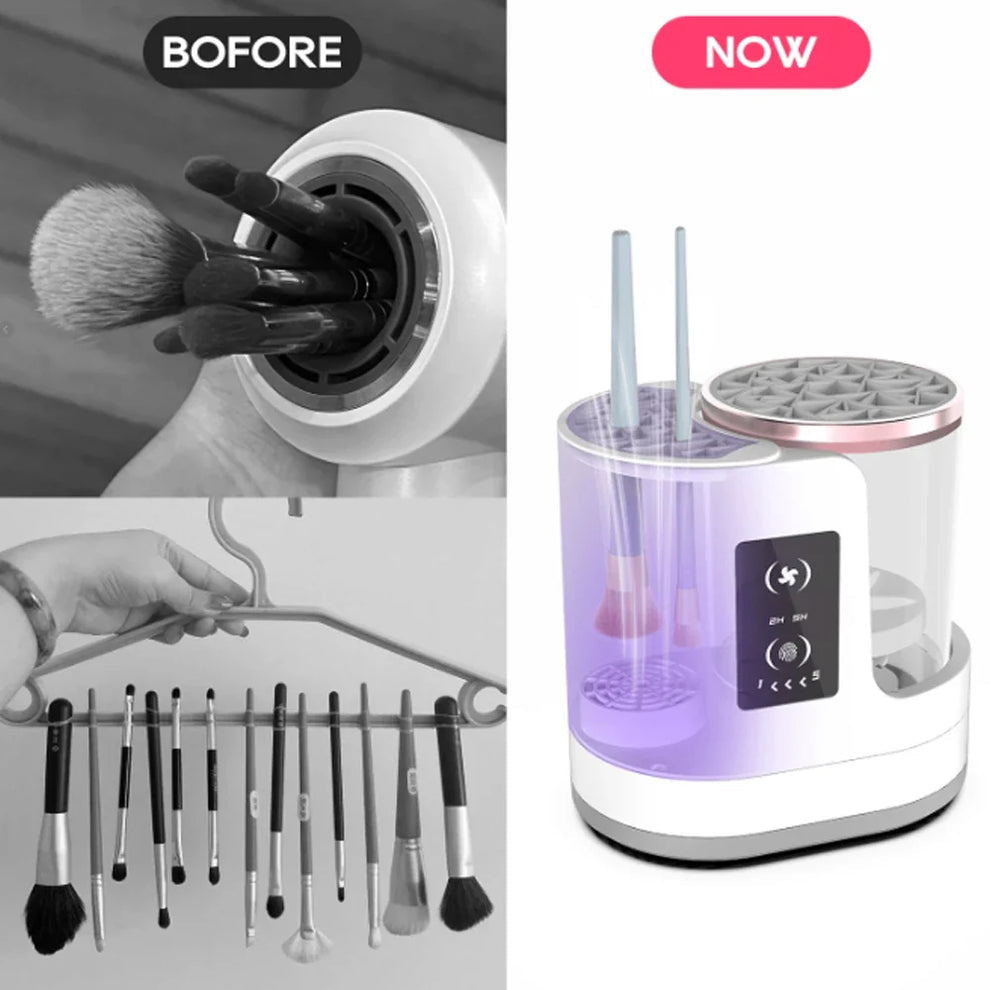 Electric Makeup Brush Cleaner Kit with UV Light